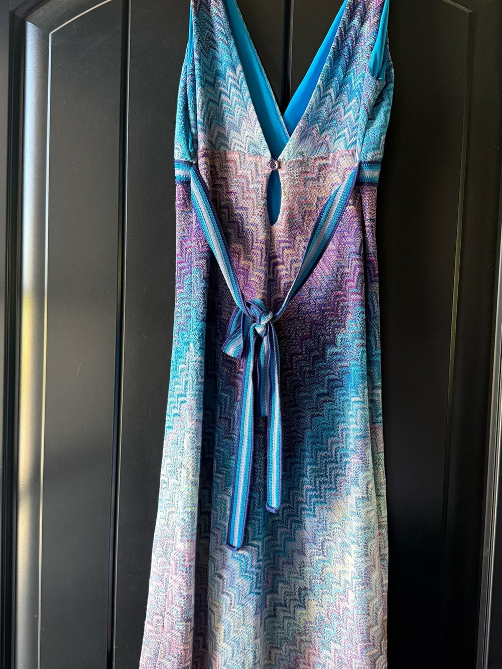 Missoni Multicolor Chevron Knit Dress in Blue and Purple Tones - Picture 4 of 10